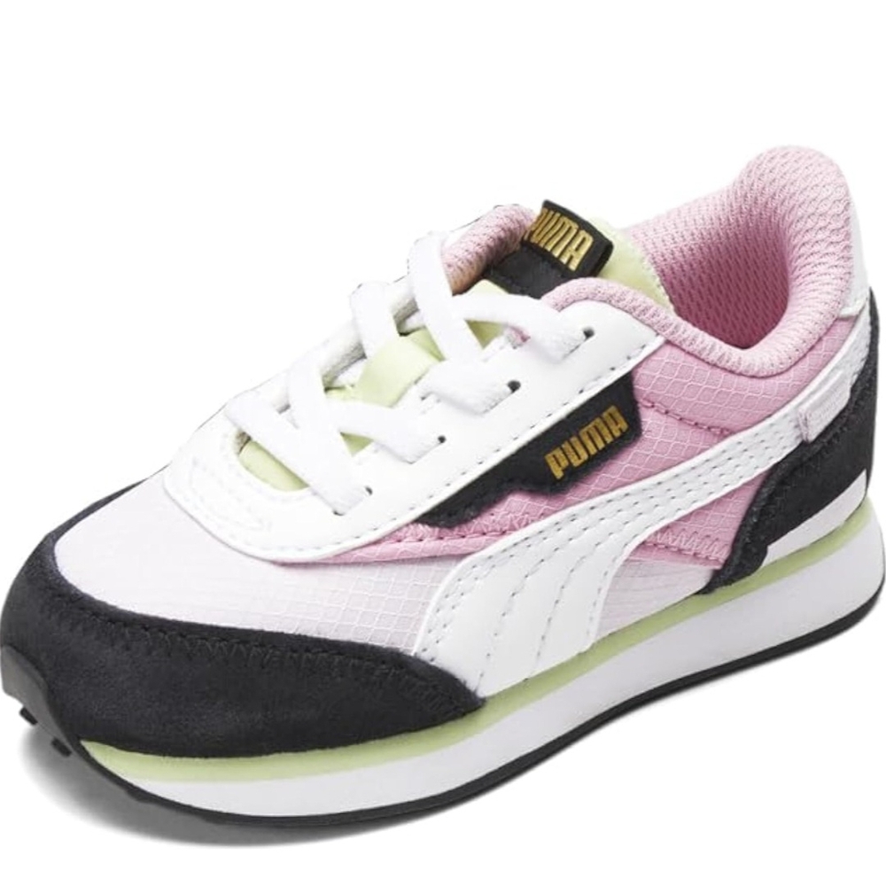 Puma Pink and White Retro-Inspired Sneakers
